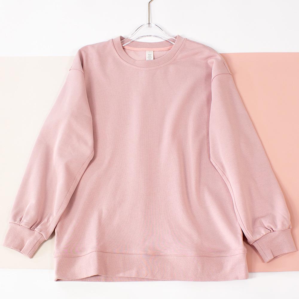 

Женский повседневный свободный осенний спортивный свитшот - Приталенный, Круглый вырез, Длинный рукав, Большой размер для йоги и активного отдыха Size 2 (85-100 jin)