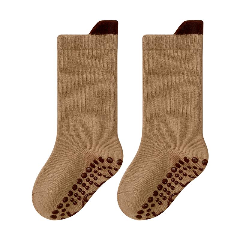 Growth Baby Floor Socks Spring Autumn Pure Cotton A-Class Infant Indoor Non-Slip Cooling Anti-Bacterial Mid-Calf Seamless Toddler Socks