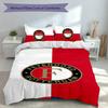 3pcs Feyenoord Rotterdam Logo Duvet Cover Set, Includes 1 Duvet Cover and 2 Pillowcases,Skin-Friendly&Comfortable Fabric,Suitable Bedding Sets
