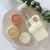 50g Window Grilles Shaped Plastic Mooncake Stamps DIY Mooncake Moulds DIY Baking Mooncake Tools for Mid-Autumn Festival