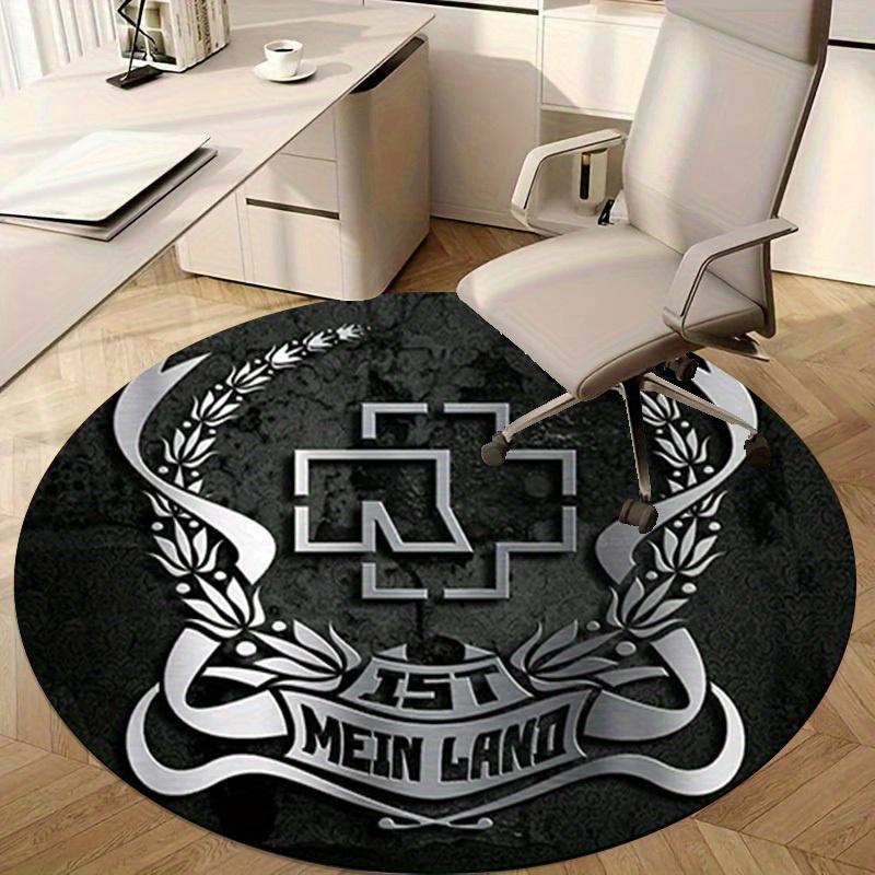1 Stück Home Runder Teppich Büro Runder Teppich Außen Geschenk Dekoratives Silbernes Kreuz Design Bodenmatte Einzigartige Verzierung RC2790
