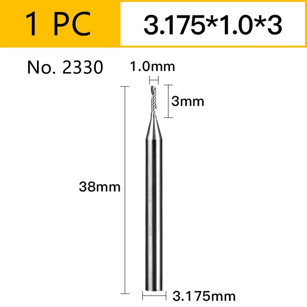 

1 шт. Твердосплавные концевые фрезы Однозаходная фреза Новый фрезерный бит Инструмент для ЧПУ-станка 3.175*1.0*3mm