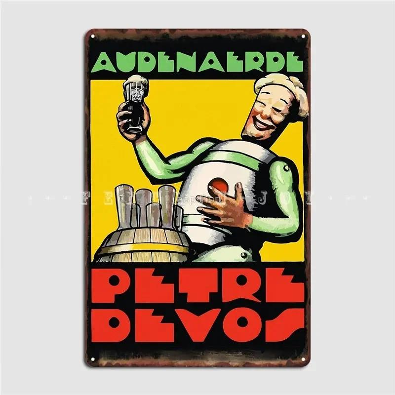 

1930s auden aerde petre-devos belgische Bier werbung Retro-Stil Metall Plakette Poster Wand dekoration Wohnzimmer Zeichen Poster 20X30CM