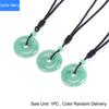Natural crystal stone safety buckle pendant 30mm donut braided necklace fashion accessories