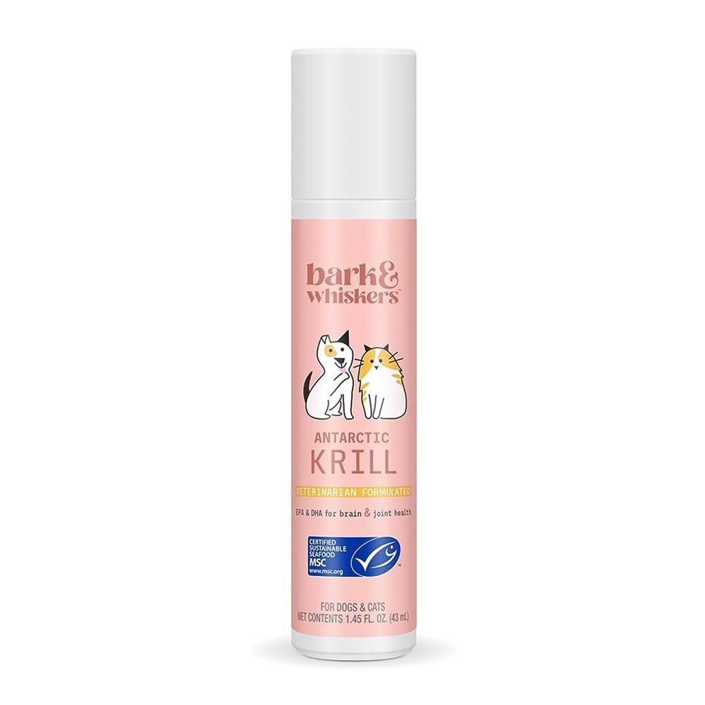 

Bark & Whiskers, антарктический крилевый жир, жидкий насос для собак и кошек, 1,45 жидких унций