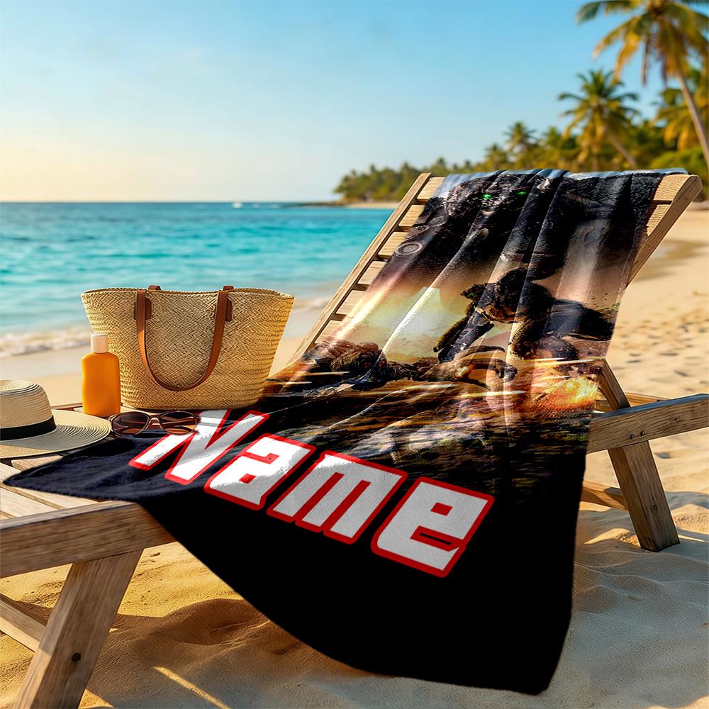 Love Transformers Customized Name Beach Towel Quick-Dry Soft Microfiber