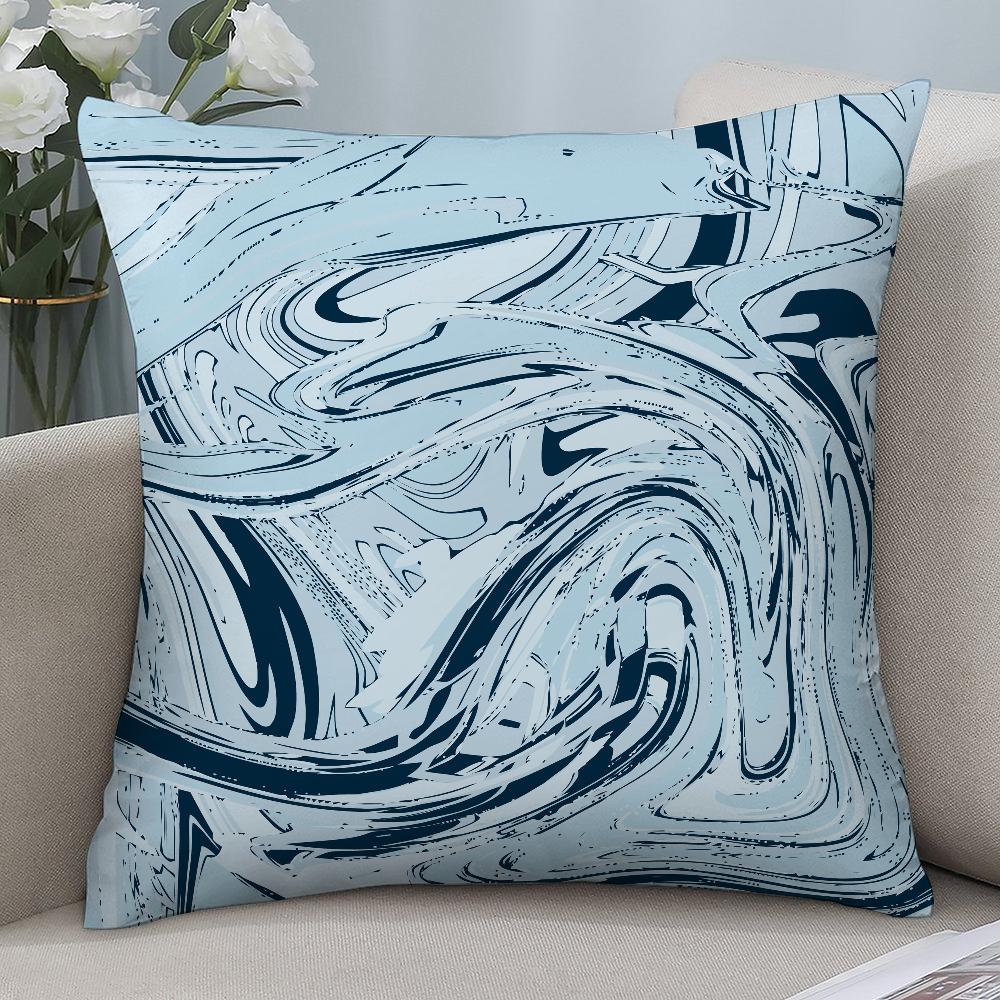 Marbling Texture Pillow Case Short Plush Pillow Covers Sofa Decorative Gift Home Double-sided Printing Cushion Cover