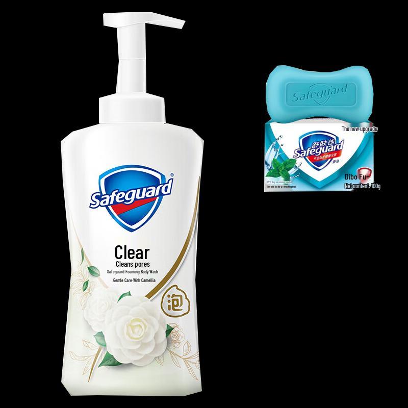 Safeguard Camellia Body Wash & Peppermint Soap Set