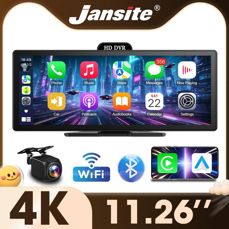 2025 New 4K Dash Cam Wireless Carplay Android Auto Support Rearview Camera 5GHz Wi-Fi Car DVR Black Box Automotive Accessories