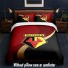 Watford Football Design Bed Bedding Set 1 Duvet Cover + 2 Pillowcases Soft Breathable Household Bed Linens