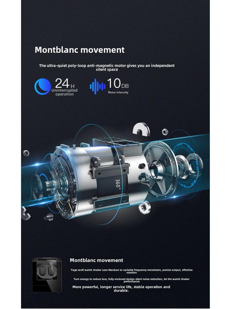 Automatic Watch Winder Box: 4+6 Watch Rotator Case for Mechanical Watches