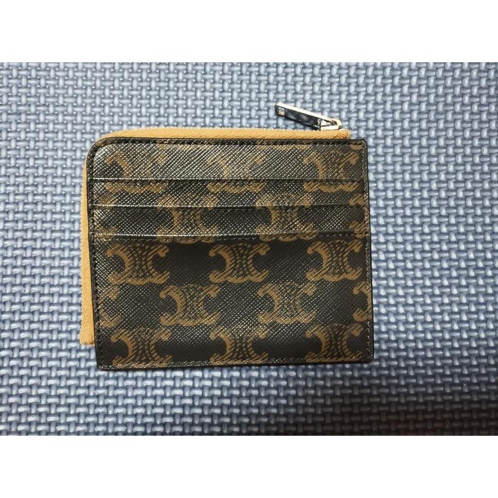Used Celine Triomphe Zipped Card Holder