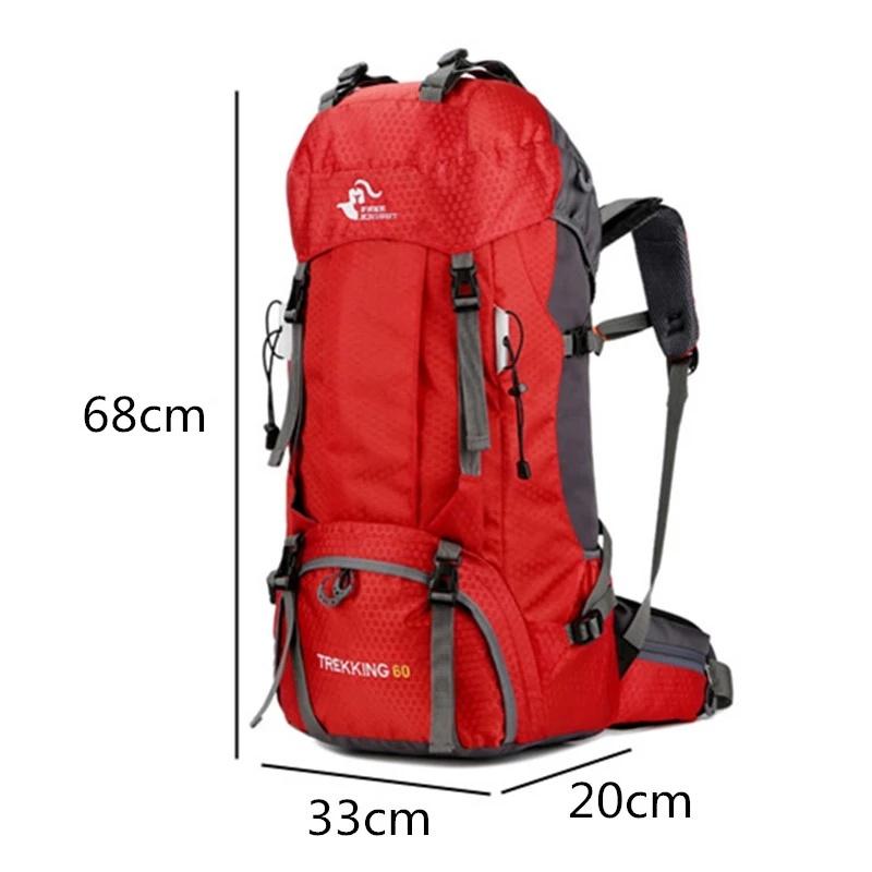 60L Outdoor Backpack Camping Climbing Bag Waterproof Mountaineering Hiking Backpacks Sport Bag Climbing Rucksack