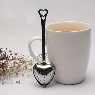 1pc Heart-Shaped Stainless Steel Tea Strainer - Keep Your Tea Leaves In Place And Enjoy A Perfect Cup Every Time