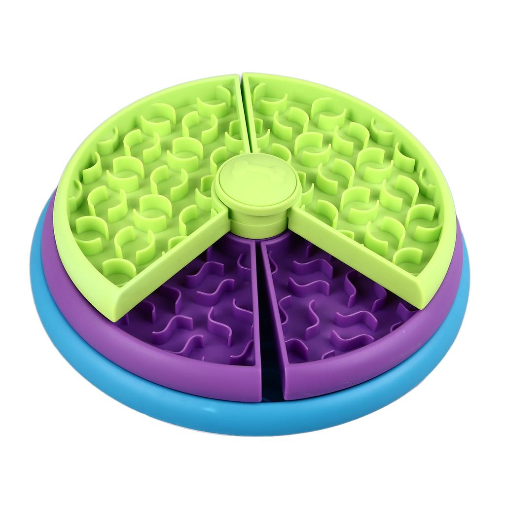 Slow Feeder Dog Bowl Multipurpose Puzzle Spill Proof Prevents Choke Rotation Game Board Slow