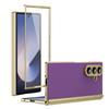 AG Frosted Backplate Plated Bezel Spring Hinge Glass Protector Case For Samsung Z Fold 7 Fold Special Galaxy Z Fold 6 5 4 Cover