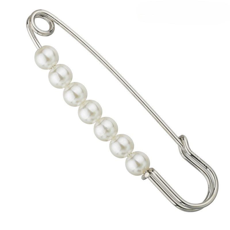 

Женская брошь-булавка с жемчугом, зажим для шарфа, ювелирное украшение для одежды и брюк, модный аксессуар, маленькая декоративная деталь серебряный