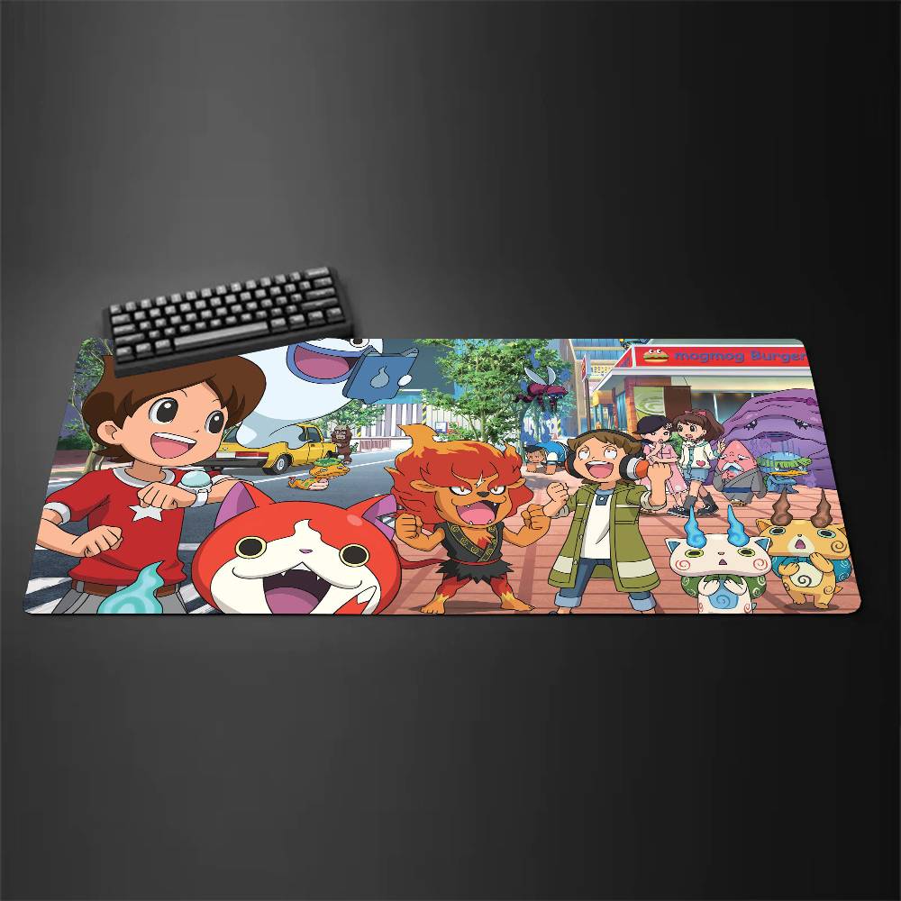 Anime Y-Yo-kai Watch Mousepad Non-slip Suitable For Office Computers Laptops E-sports Game Desk Mats XXL Keyboard