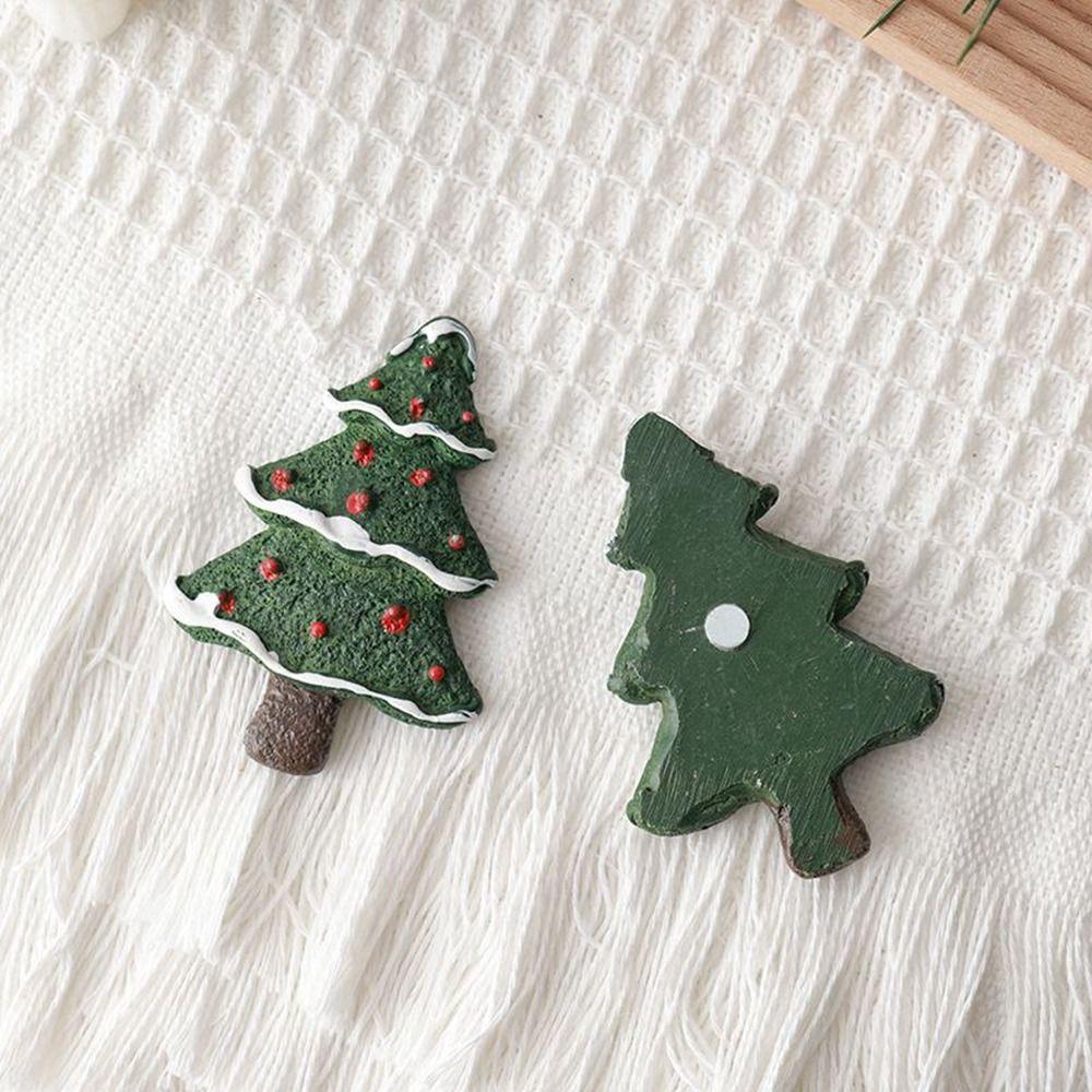2 Pcs Waterproof Xmas Refrigerator Sticker Handmade Christmas Tree Ornaments  Christma Gift