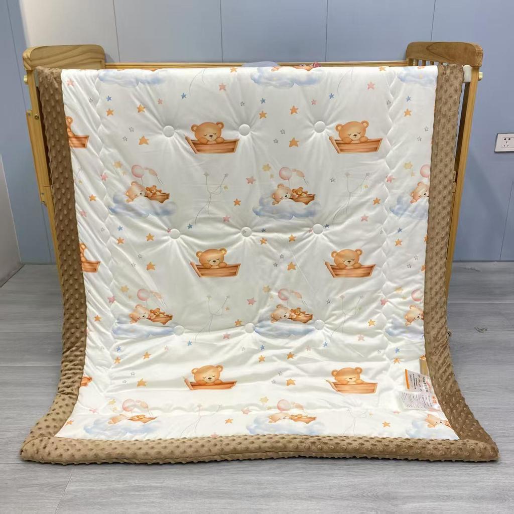 Plapumă Tricotată din Bumbac de Desene Animate pentru Copii - Moale, Lavabilă la Mașină, Plapumă de Iarnă pentru Grădiniță și Somnurile Bebelușilor.