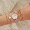 5pcs/set Fashion Temperament Starry Sky Ladies Quartz Watch Bracelet Set; Suitable for Birthday Gifts
