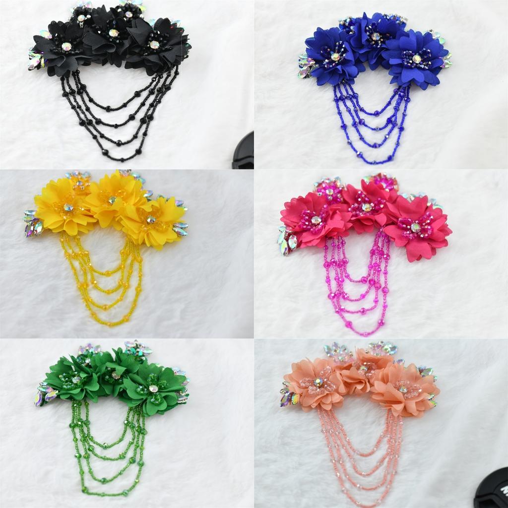 1 Pcs Fringe Rhinetones Brooch Pin Corsage Collection Perfect for Dancing Celebration Clothes Crafts
