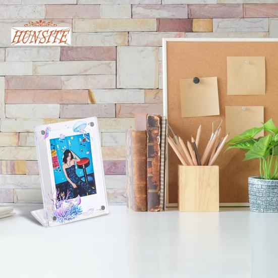 3-Inch Photo Frame, Cartoon Animal Pattern, Acrylic Display