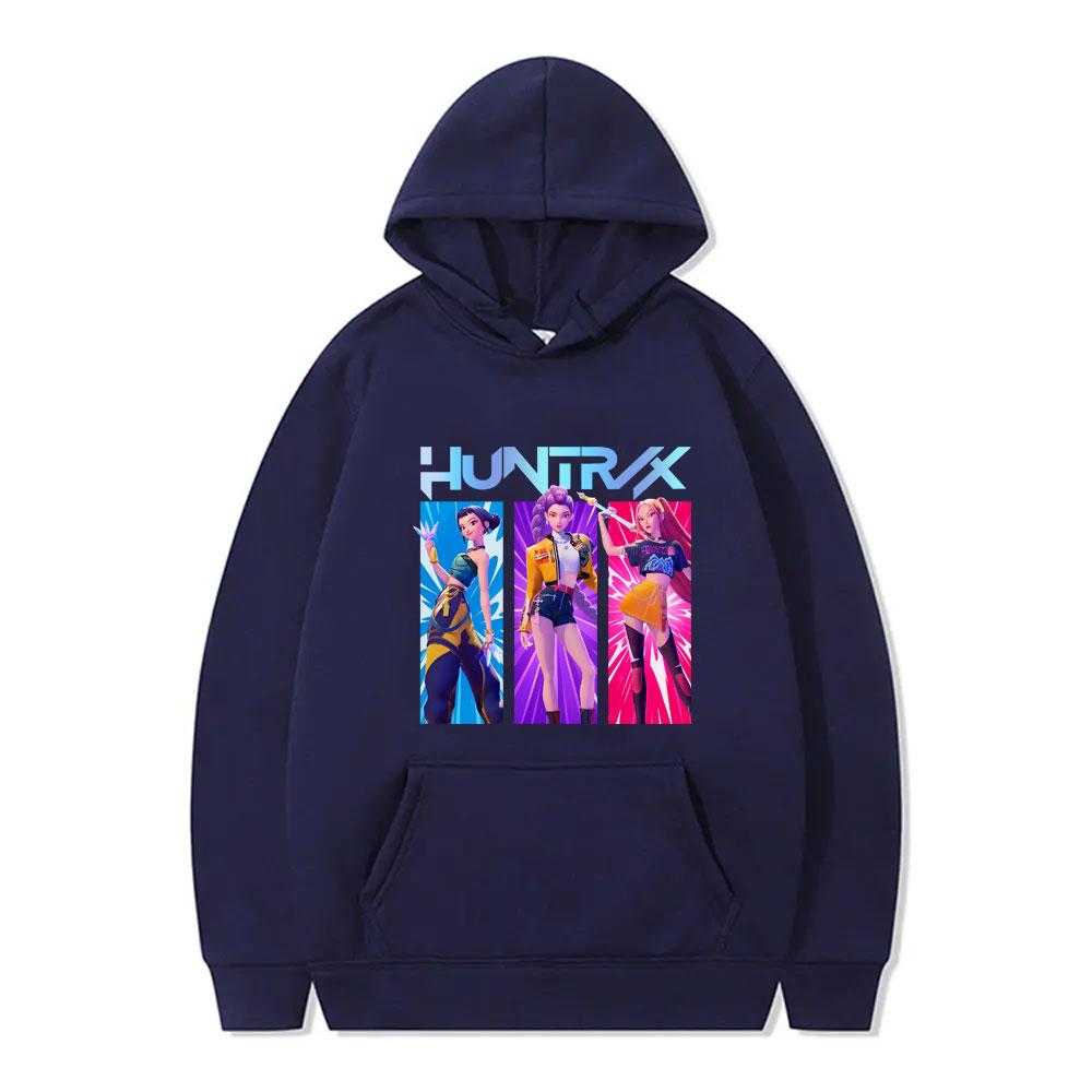 Kpop Demon Hunters Rumi Mira Zoey Graphic Hoodie Male Fashion Casual Fleece Pullover Men Women Vintage Oversized Hoodies