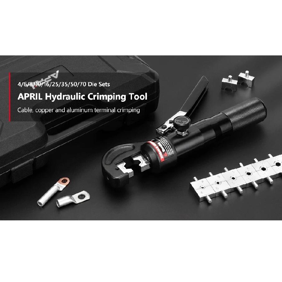 APRIL Hydraulic Crimping Tool YQK-70 Cable Lug Crimper Plier 4-70mm2 Compression Tool Pressure 5-6T Pressure