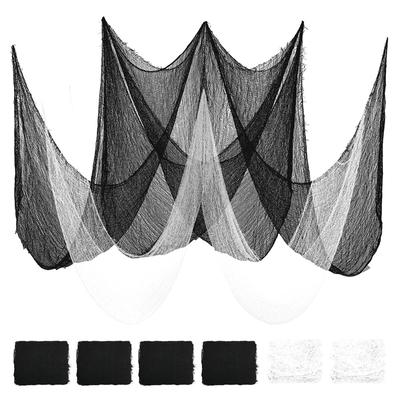 Halloween For Haunted House Supplies- 6Pcs 30X72 Inch Gauze Cloth, Creepy Fabric For Parties Outdoor& Indoor