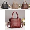 Stylish Pu Leather Crocodile Print Crossbody Bag For Women With Ample Storage Space