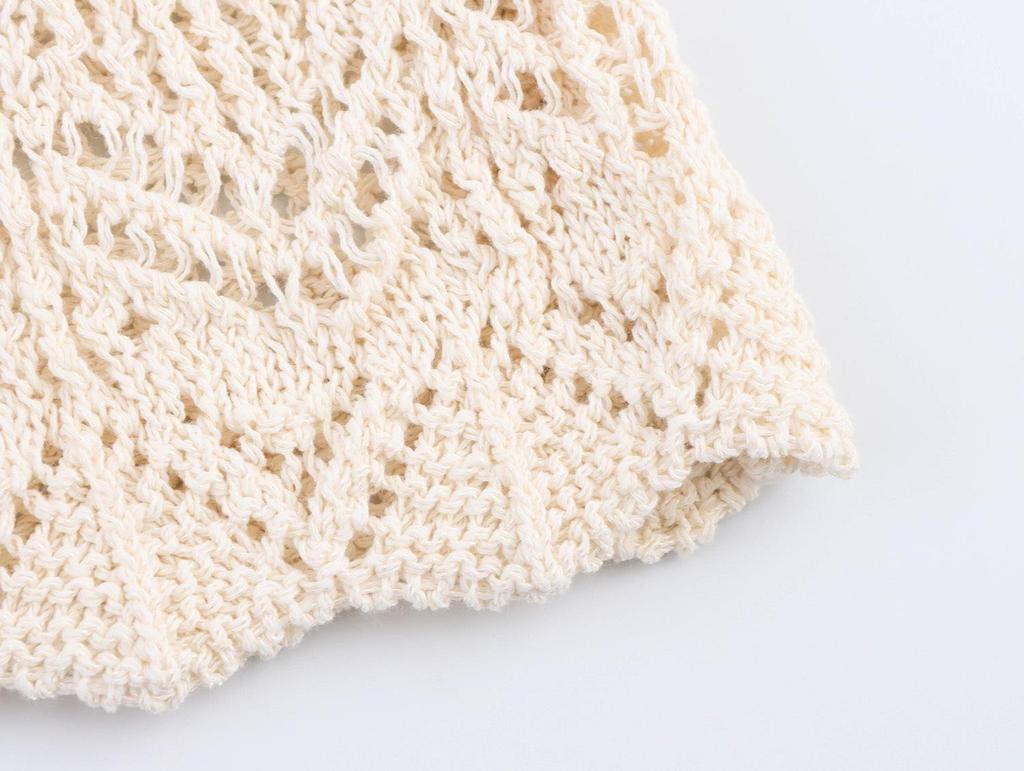 2025 Summer Women's European & American Fashion Jacquard Mesh Knit Cardigan