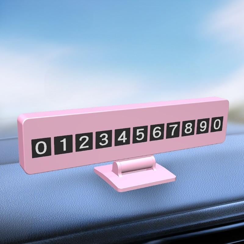 1Pc Creative Car Supplies Moving License Plate Folding Car Hidden Moving License Plate Folding Temporary Parking Number Plate