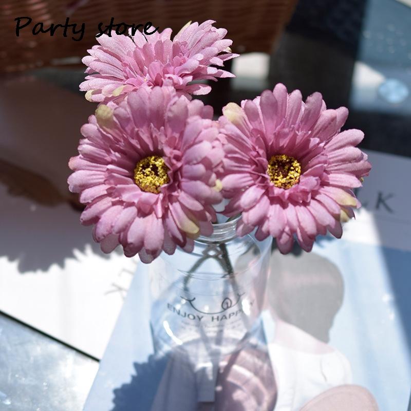 Artificial Silk Gerbera Flowers Wedding Home Decoration Fake Daisy Chrysanthemum Party Home Decoration 3Pcs 6Pcs Batch of 23cm