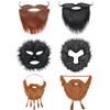 Artificia Realistic Fake Beard Funny Viking Braided Beard Pirate Play Halloween Fake Mustache  Prom