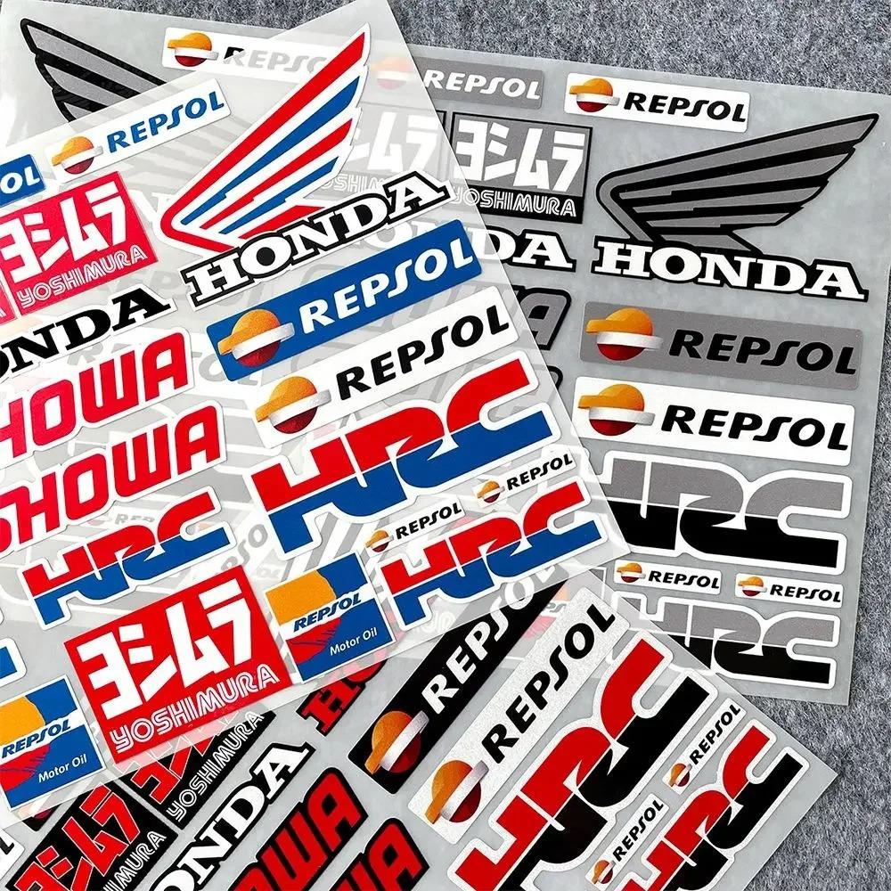 Suitable for Honda Motorcycle Decoration Stickers Reflective Waterproof Helmet Racing Decals HRC Accessories Sponsor Stickers FL3 cwrt0