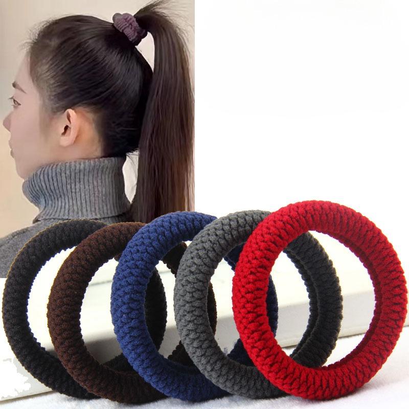 

Ladies High Ponytail with Widened and Thickened Towels Hair Bands High Elasticity and Durable Hair Ties 441#