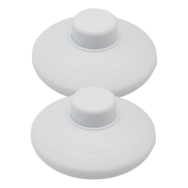 2Pcs Step on Button Control Floor Footswitch Round Reset Button Pedal Switches Foot Pedal Push Switches Easy to Use