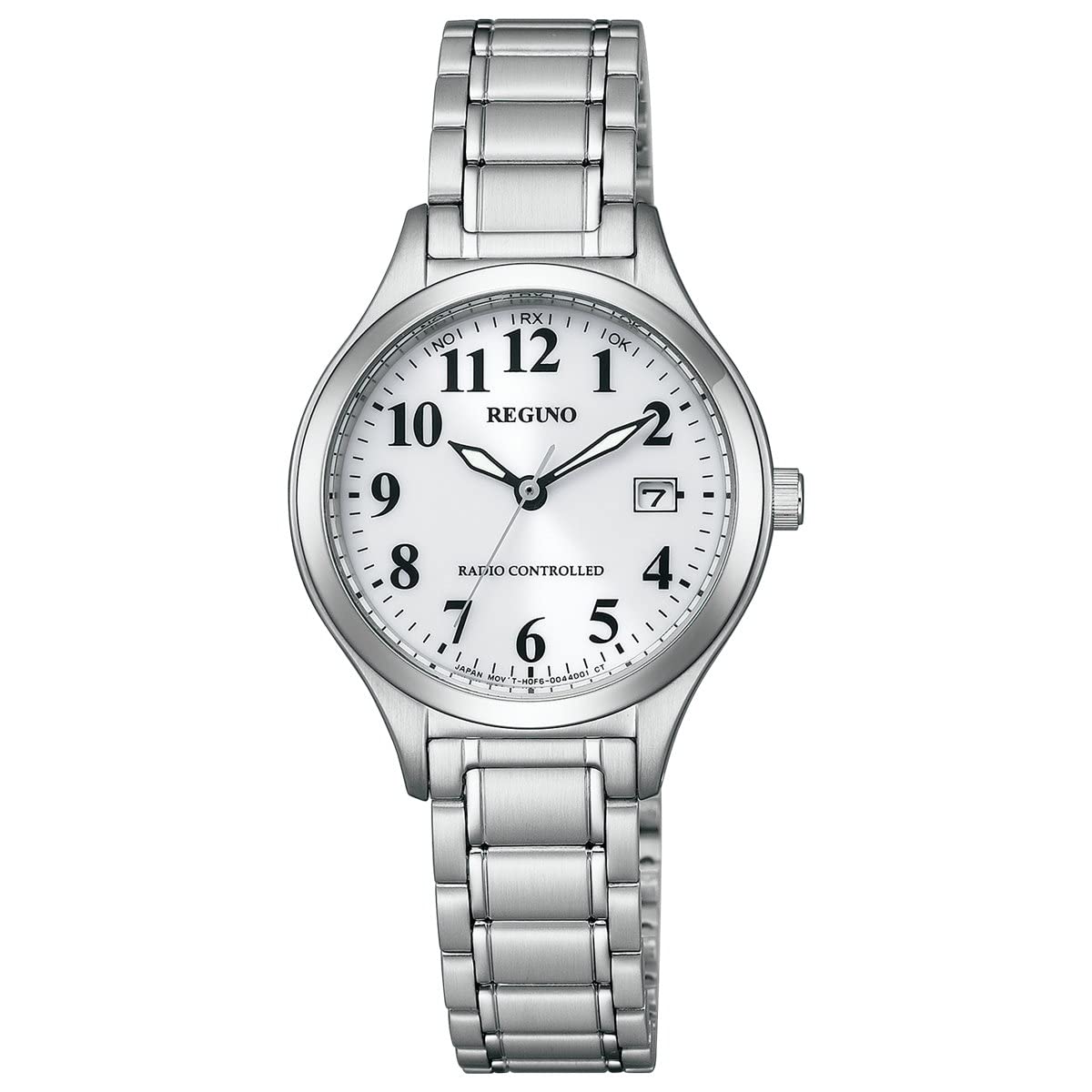 

Citizen REGUNO Solar Tech Radio-controlled Ladies Watch KS1-210-21 Waterproof Silver White Luminous Business Metal Arabic Numerals Date Second Hand