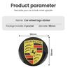 4pc Car Wheel Center Caps Rim Cap Logo Stickers Car Key chain For Porsche Cayenne Panamera Macan 911 Taycan Boxster Car Keychain