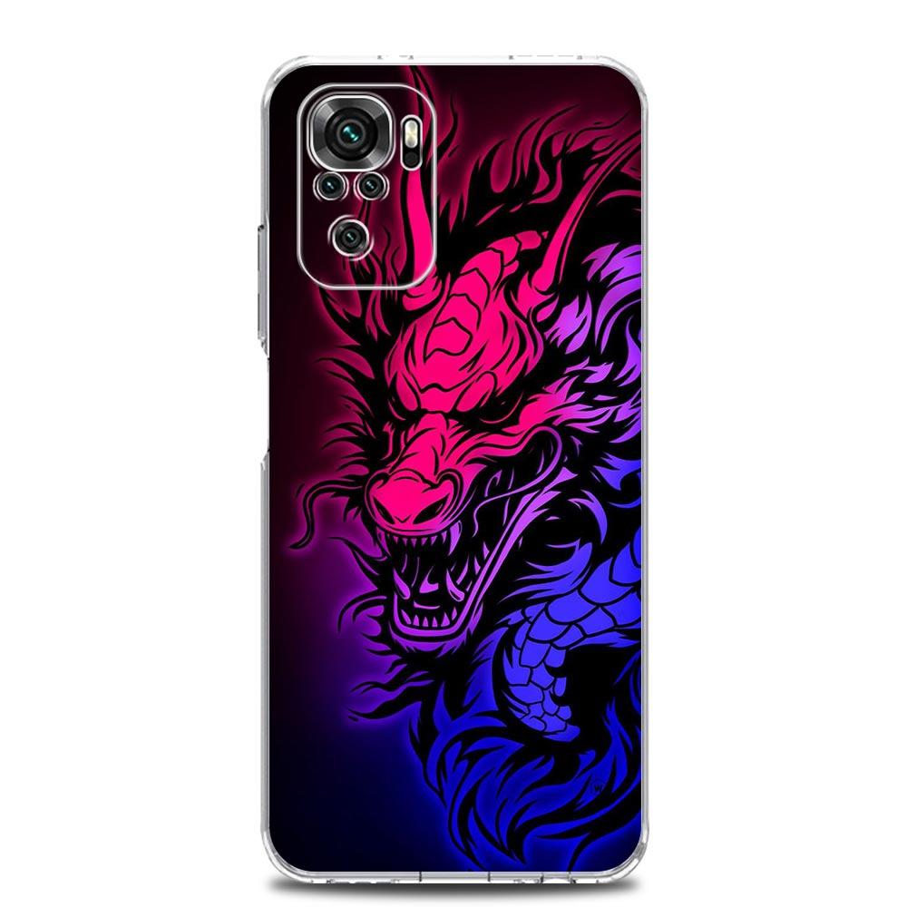 Phone Case For Xiaomi Redmi Note 15 14 13 12 4G 10 11 Pro Plus 5G 14C 13C 12C 10C Clear Soft TPU Cover Dragon