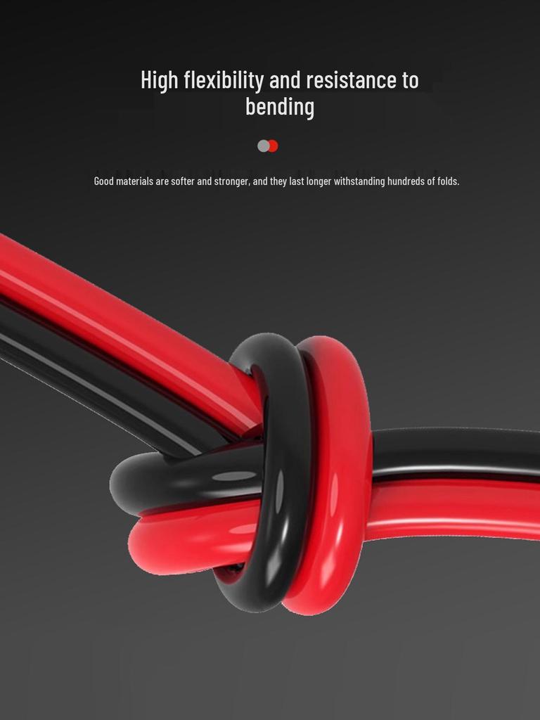 National Standard Red & Black Flexible Pure Copper 2-Core Wire for LED Strip Extensions