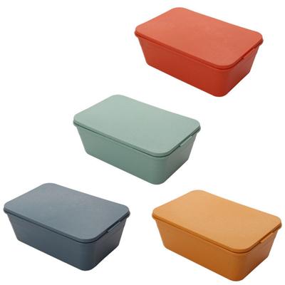 Wheat Straw Lunch Box Home Refrigerator Frozen Storage Box Miscellaneous Grain and Dried Fruit Storage Box Office Lunch Box