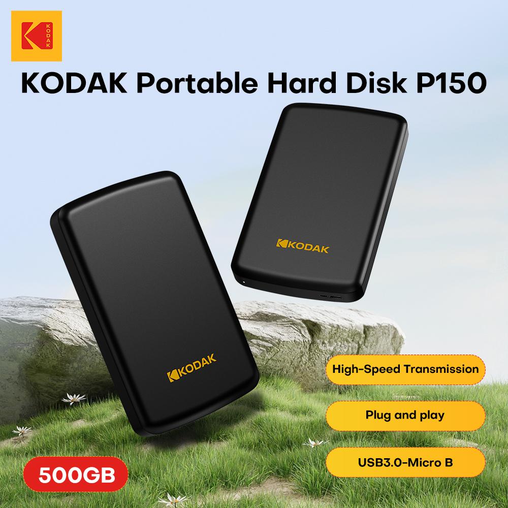 KODAK P150 500GB/1TB 2.5'' Portable External HDD USB 3.0 5Gbps Gaming Storage Disk Compatible for Laptop & Desktop