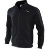 Plain Zip-Up Hooded Comfortable Breathable Jacket Men Jackets Black AWDUA35-1
