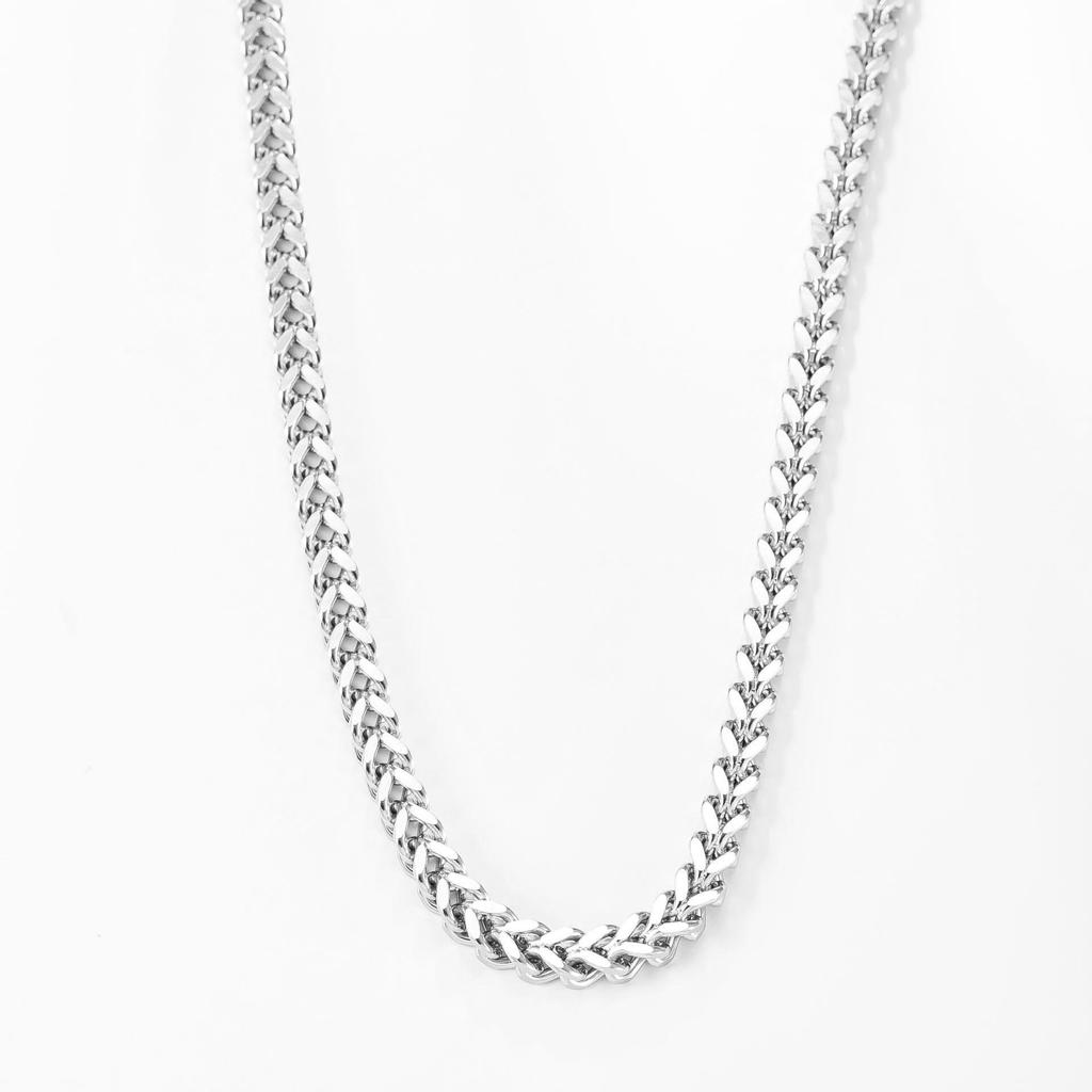 Men's Stainless Steel Cross Necklace - 8mm Polished Cuban Chain, Fashionable Titanium Steel Jewelry