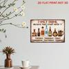 Metal Wall Art Vintage Drinks Sign Bar Kitchen Decor Funny Poster Gift