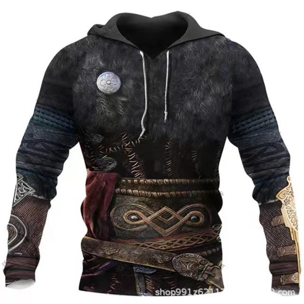 Cross Border Men's 3D Hooded Sweatshirt, Amazon Men's 3D Sweatshirt, Digital Printed Casual Loose Sweatshirt