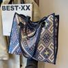 Large Capacity Ethnic Style Canvas Bag Women's 2026 Autumn and Winter Fashion Mommy Bag College Student Class Shoulder Tote Bag