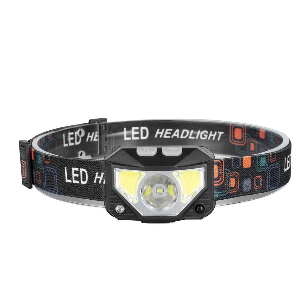 Waterproof USB Rechargeable LED Gesture-Sensing Headlamp with Red Light for Outdoor Night Fishing